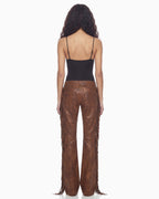 Black Lace Neckline Bodysuit