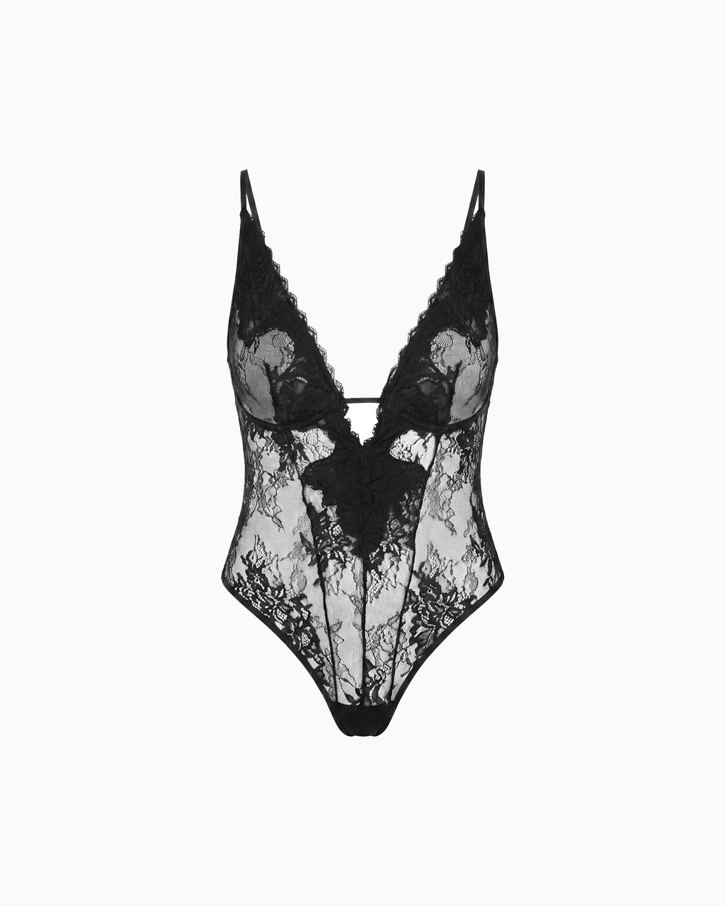 V-Neck Lace Bodysuit