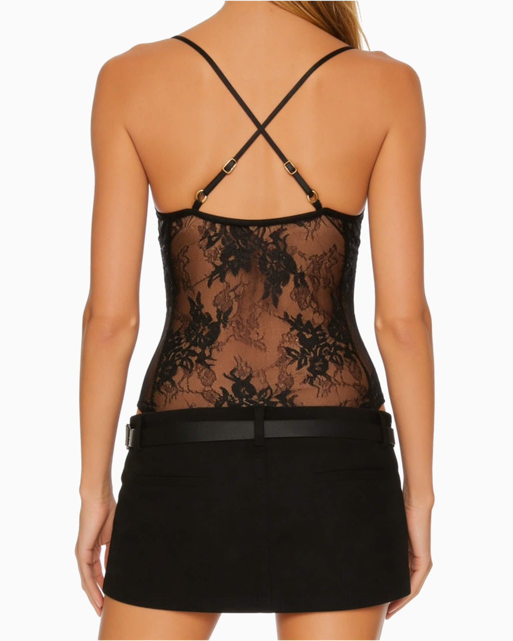 V-Neck Lace Bodysuit