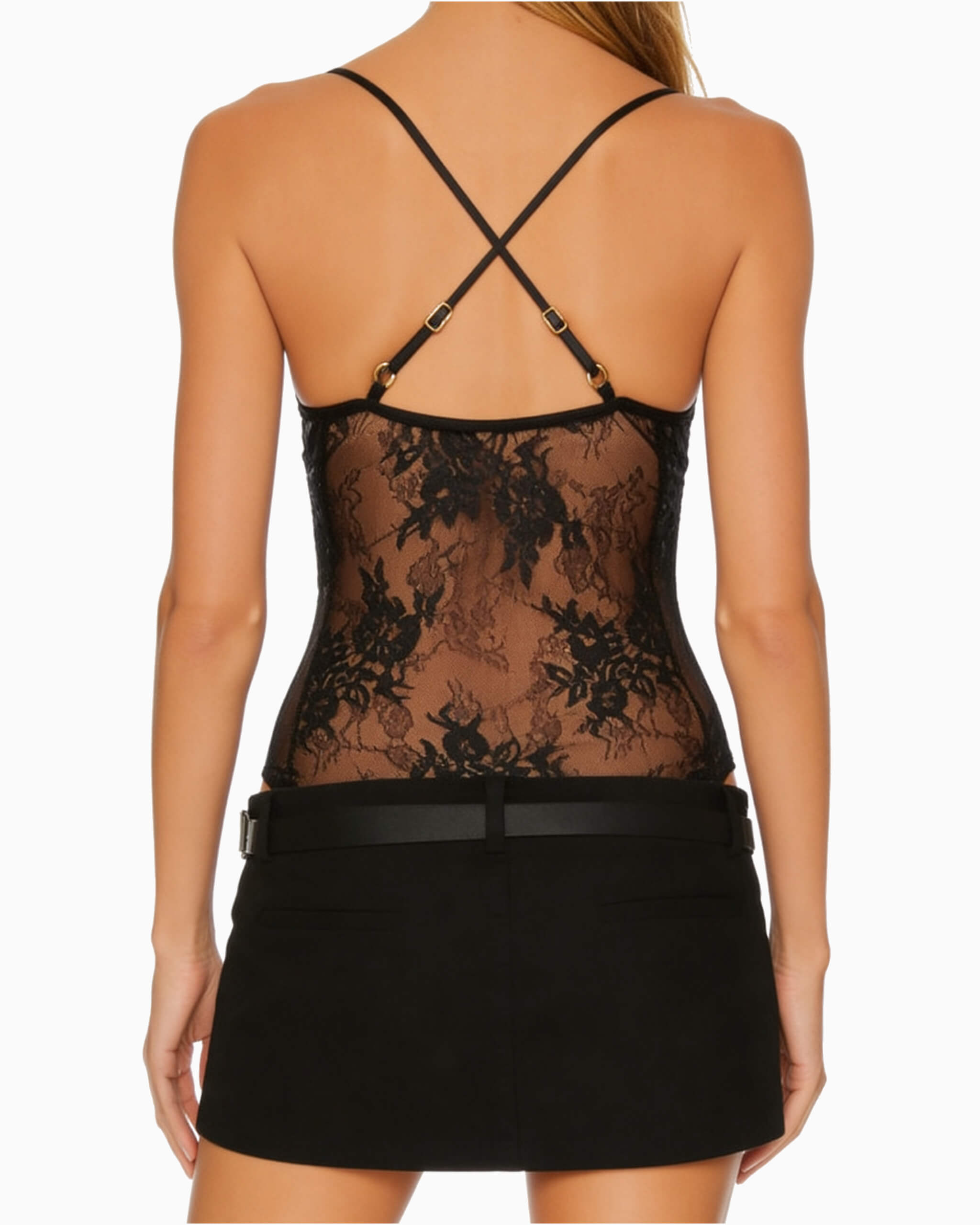V-Neck Lace Bodysuit