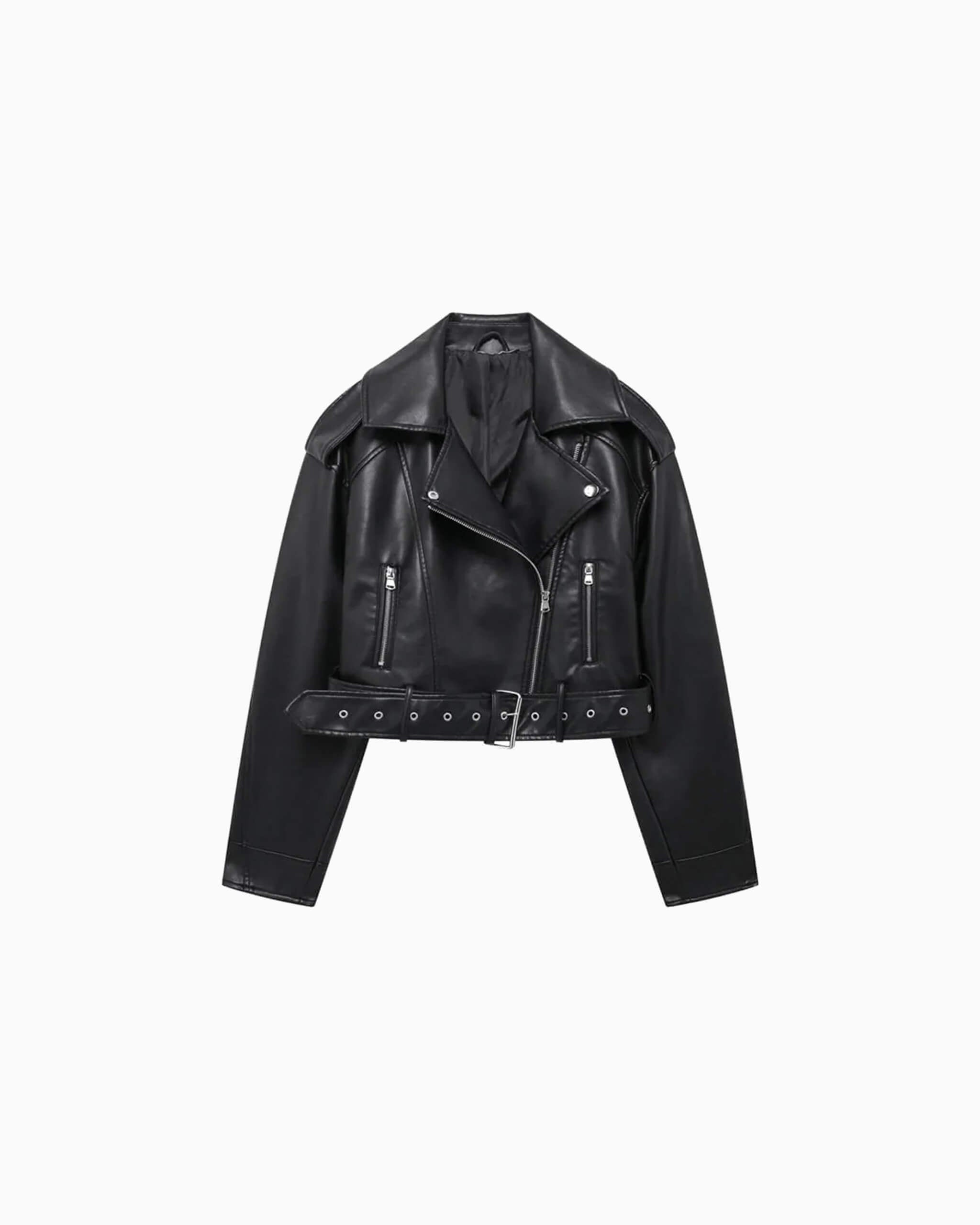 Cropped Biker Jacket
