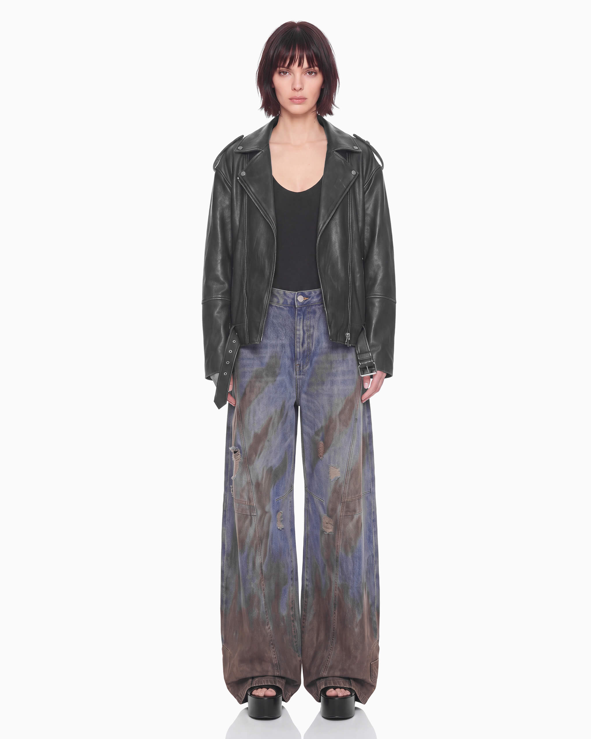 Cropped Biker Jacket
