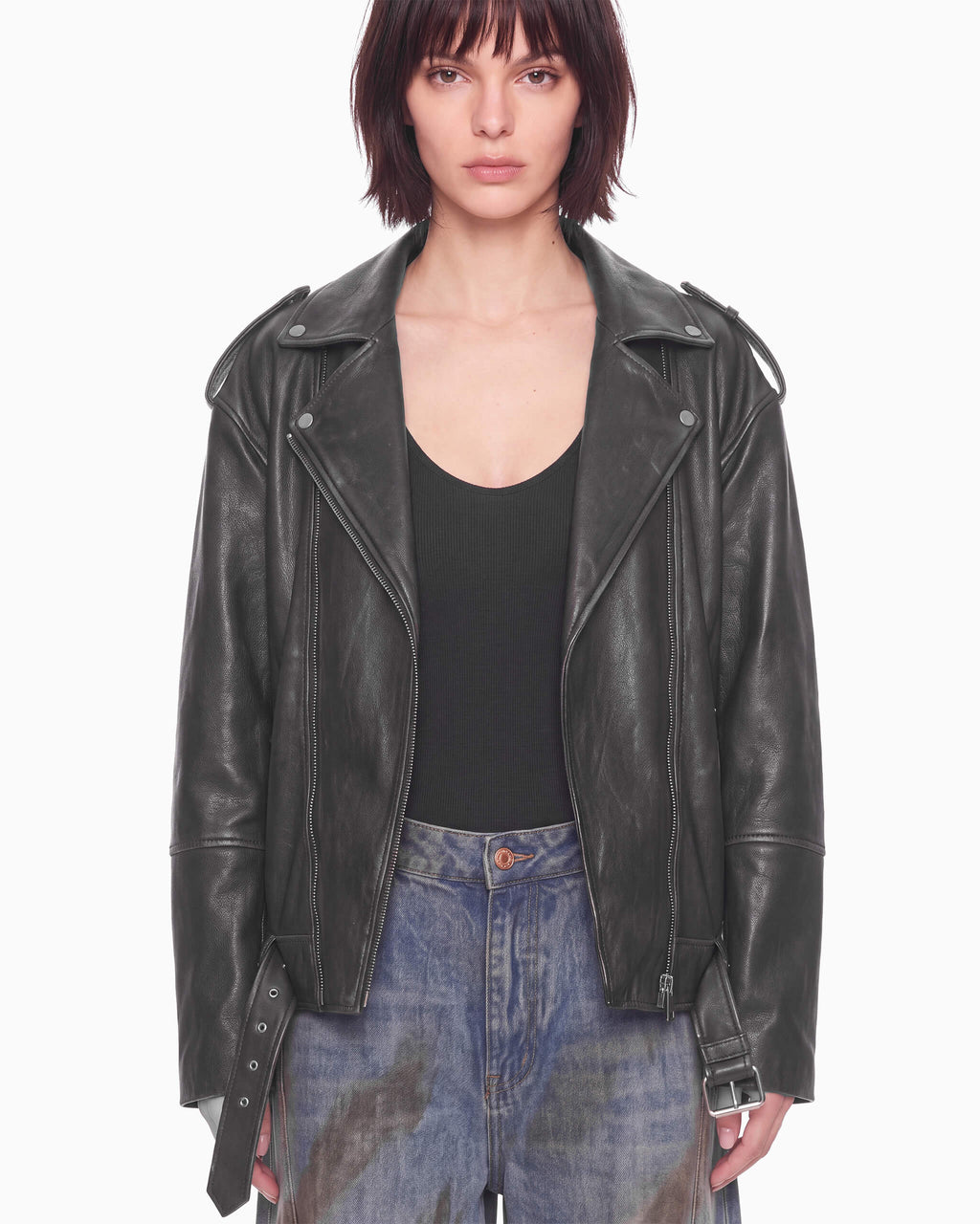 Cropped Biker Jacket