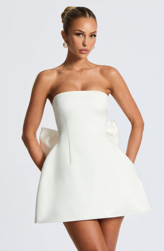 Abbey Mini Dress - Ivory - glavon