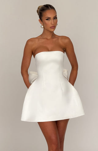 Abbey Mini Dress - Ivory - glavon