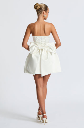 Abbey Mini Dress - Ivory - glavon