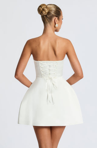 Abbey Mini Dress - Ivory - glavon