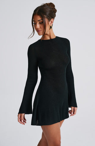 Adalee Mini Dress - Black - glavon