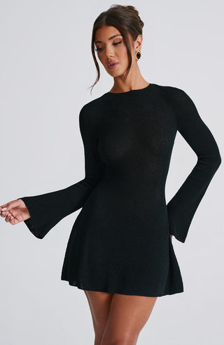 Adalee Mini Dress - Black - glavon
