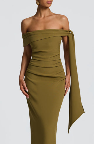 Addie Maxi Dress - Deep Olive - glavon