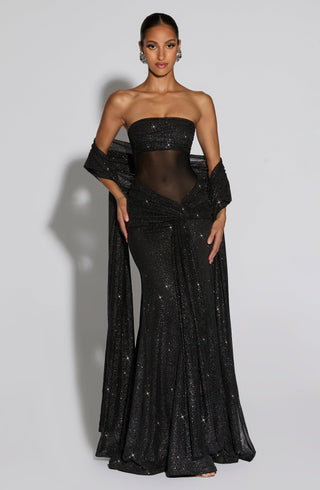 Agnes Shawl - Black Sparkle - glavon