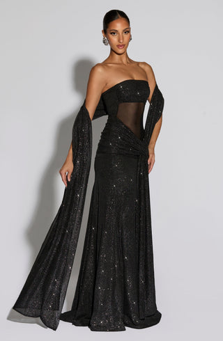 Agnes Shawl - Black Sparkle - glavon