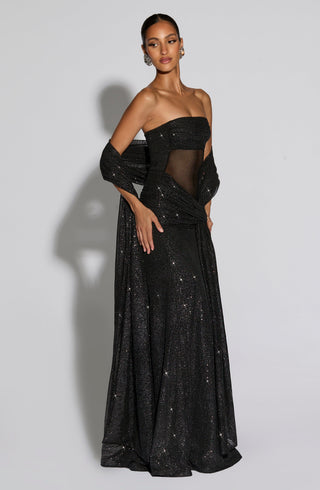 Agnes Shawl - Black Sparkle - glavon