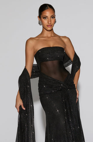 Agnes Shawl - Black Sparkle - glavon