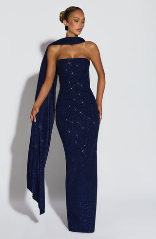 Agnes Shawl - Navy Sparkle - glavon