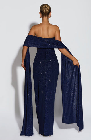 Agnes Shawl - Navy Sparkle - glavon