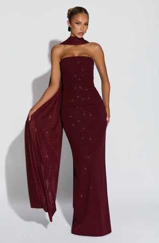 Agnes Shawl - Wine Sparkle - glavon