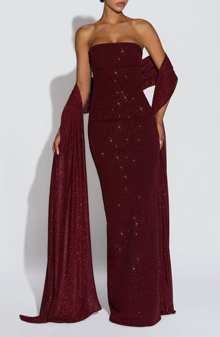 Agnes Shawl - Wine Sparkle - glavon