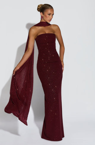 Agnes Shawl - Wine Sparkle - glavon