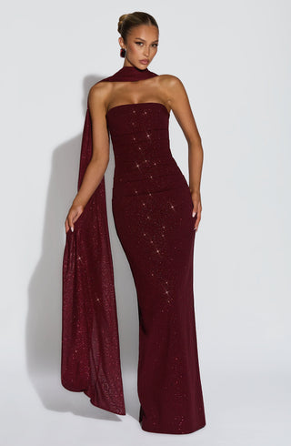 Agnes Shawl - Wine Sparkle - glavon