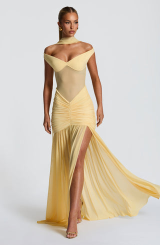 Alaia Maxi Dress - Lemon - glavon