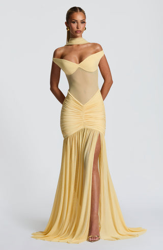Alaia Maxi Dress - Lemon - glavon