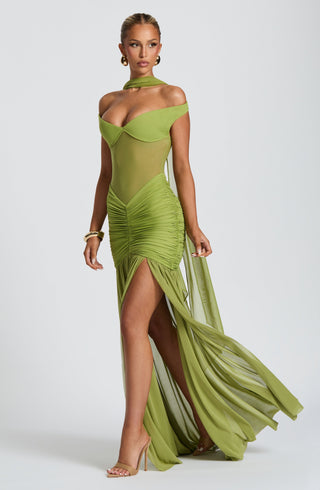 Alaia Maxi Dress - Olive - glavon