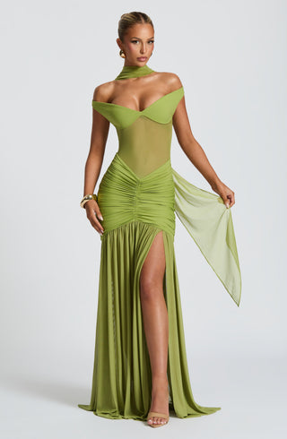 Alaia Maxi Dress - Olive - glavon
