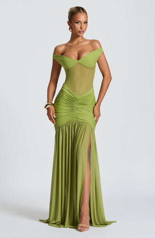 Alaia Maxi Dress - Olive - glavon