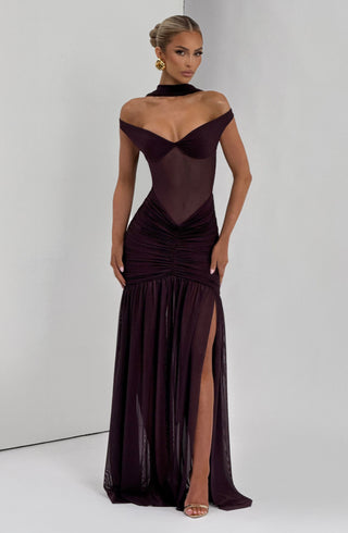 Alaia Maxi Dress - Plum - glavon