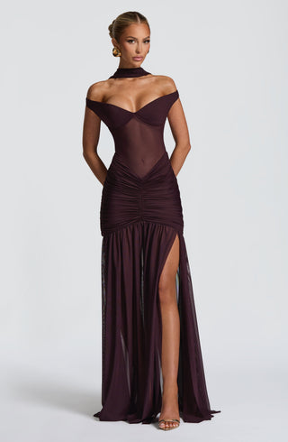 Alaia Maxi Dress - Plum - glavon