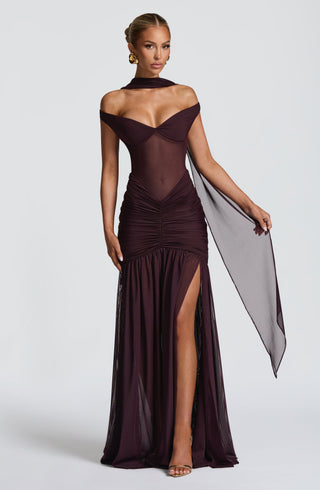 Alaia Maxi Dress - Plum - glavon