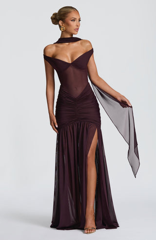 Alaia Maxi Dress - Plum - glavon