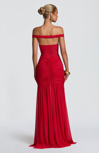 Alaia Maxi Dress - Red - glavon