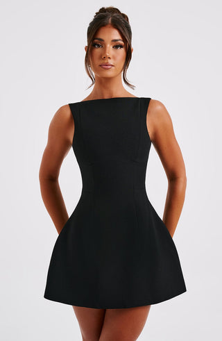 Alana Mini Dress - Black - glavon