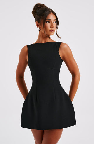 Alana Mini Dress - Black - glavon