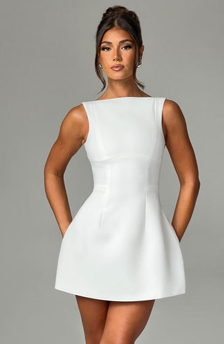 Alana Mini Dress - Ivory - glavon