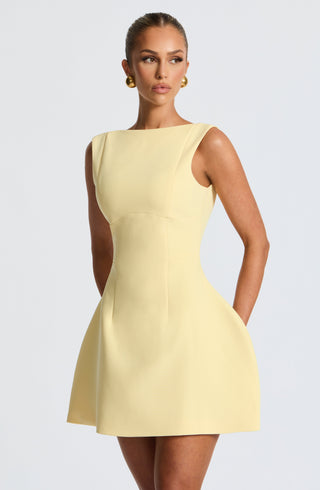Alana Mini Dress - Lemon - glavon