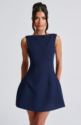 Alana Mini Dress - Navy - glavon