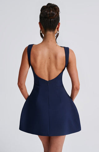 Alana Mini Dress - Navy - glavon