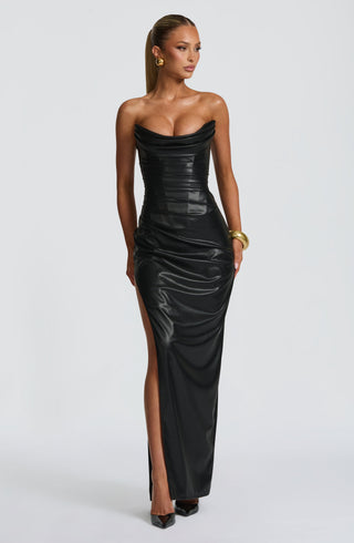 Alba Maxi Dress - Black - glavon
