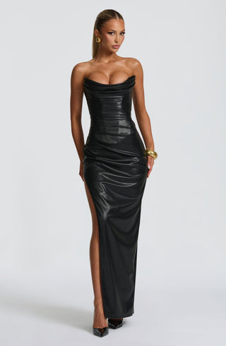 Alba Maxi Dress - Black - glavon