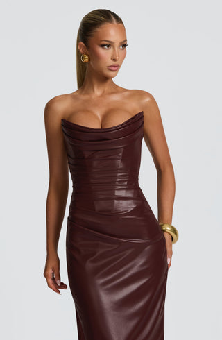 Alba Maxi Dress - Burgundy - glavon