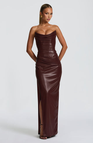 Alba Maxi Dress - Burgundy - glavon