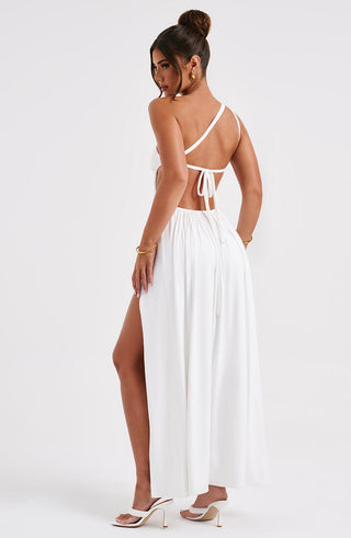 Alecia Maxi Dress - White - glavon