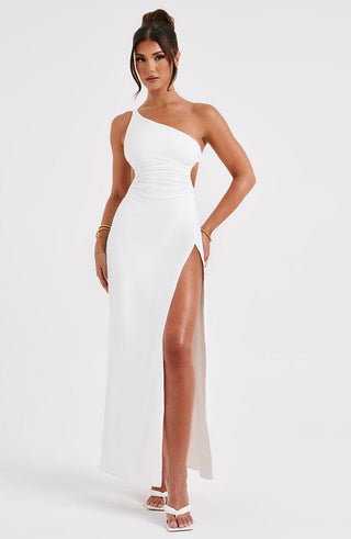 Alecia Maxi Dress - White - glavon