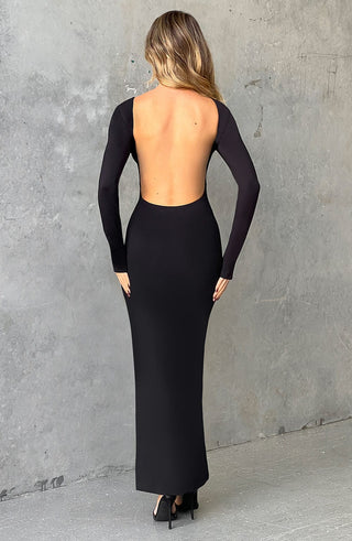 Aleena Maxi Dress - Jet Black - glavon