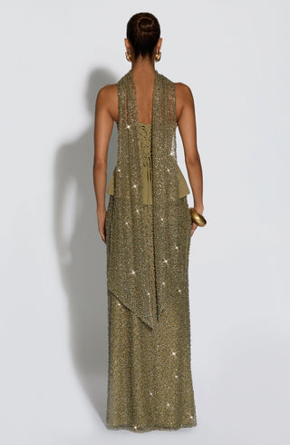 Allaire Maxi Skirt - Sage - glavon