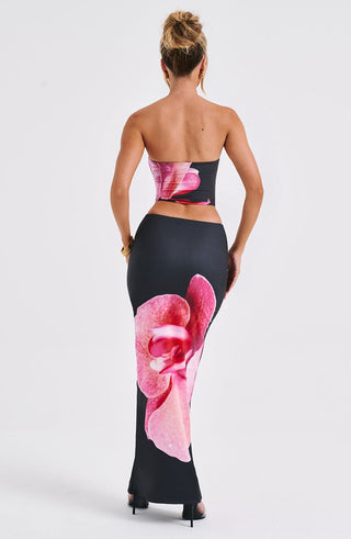 Allegra Top - Black Floral Print - glavon