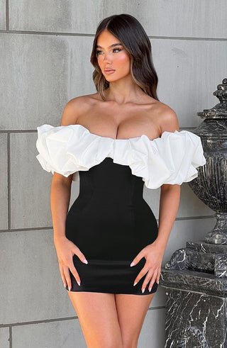 Allie Mini Dress - Black/White - glavon